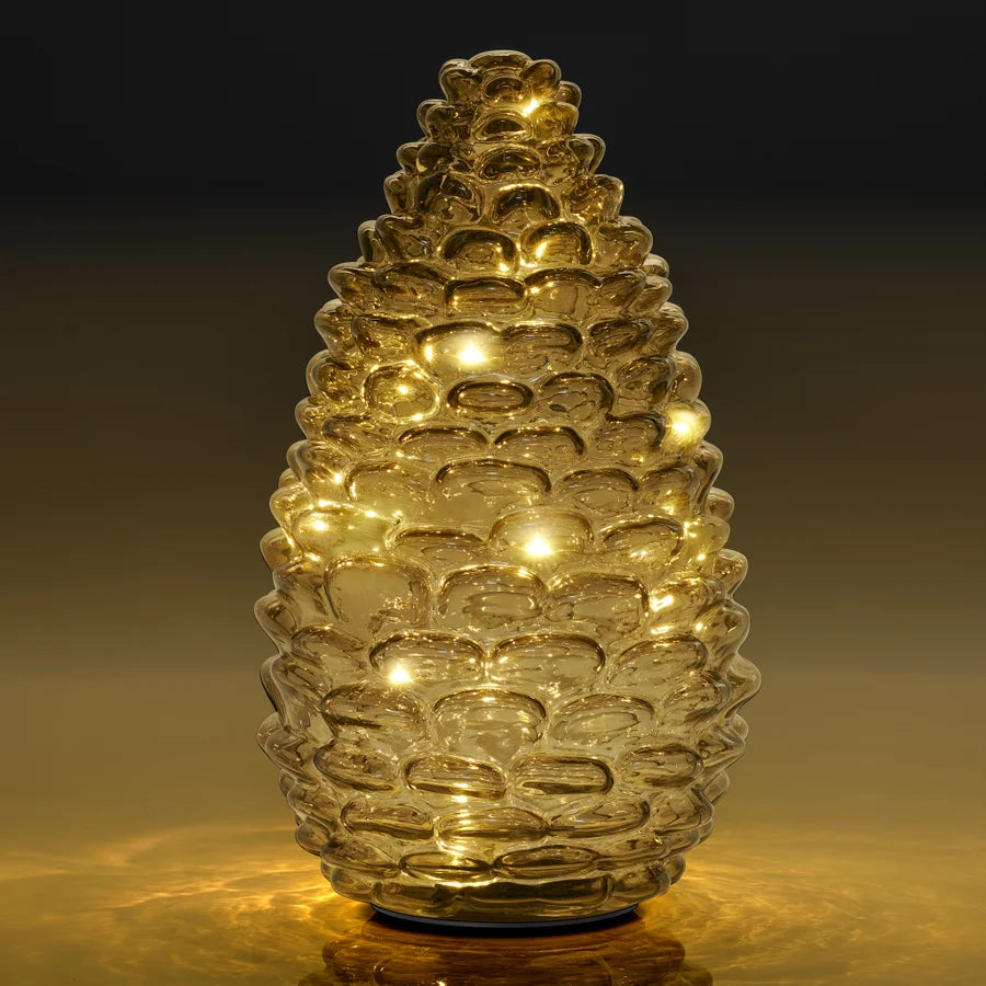 Pinecone Smoke Glass LED Light