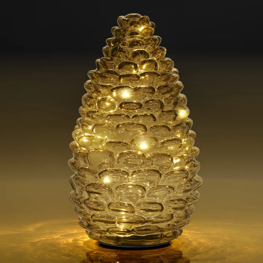 Pinecone Smoke Glass LED Light