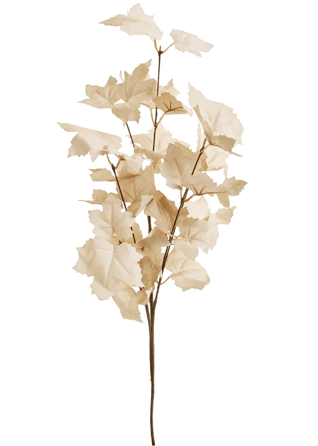 Faux Maple Leaf Stem - Beige