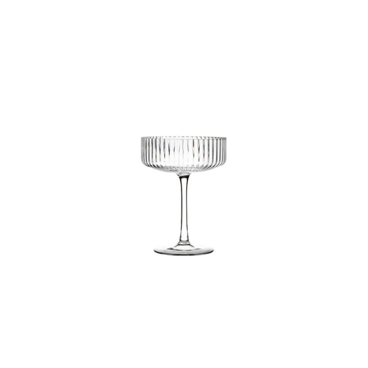 Optic Coupe Glass - Ribbed