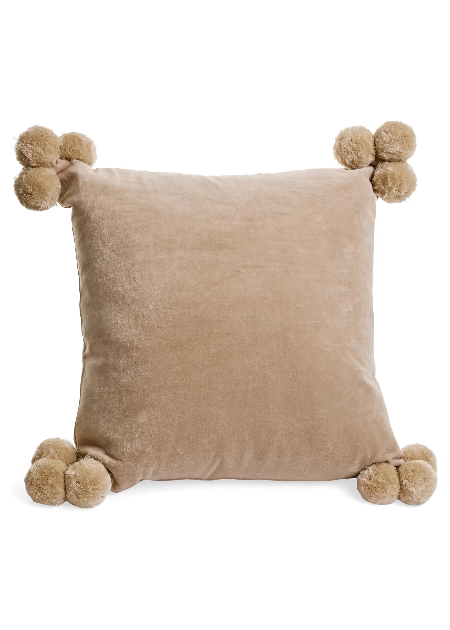 Pompom Cushion Cotton Velvet