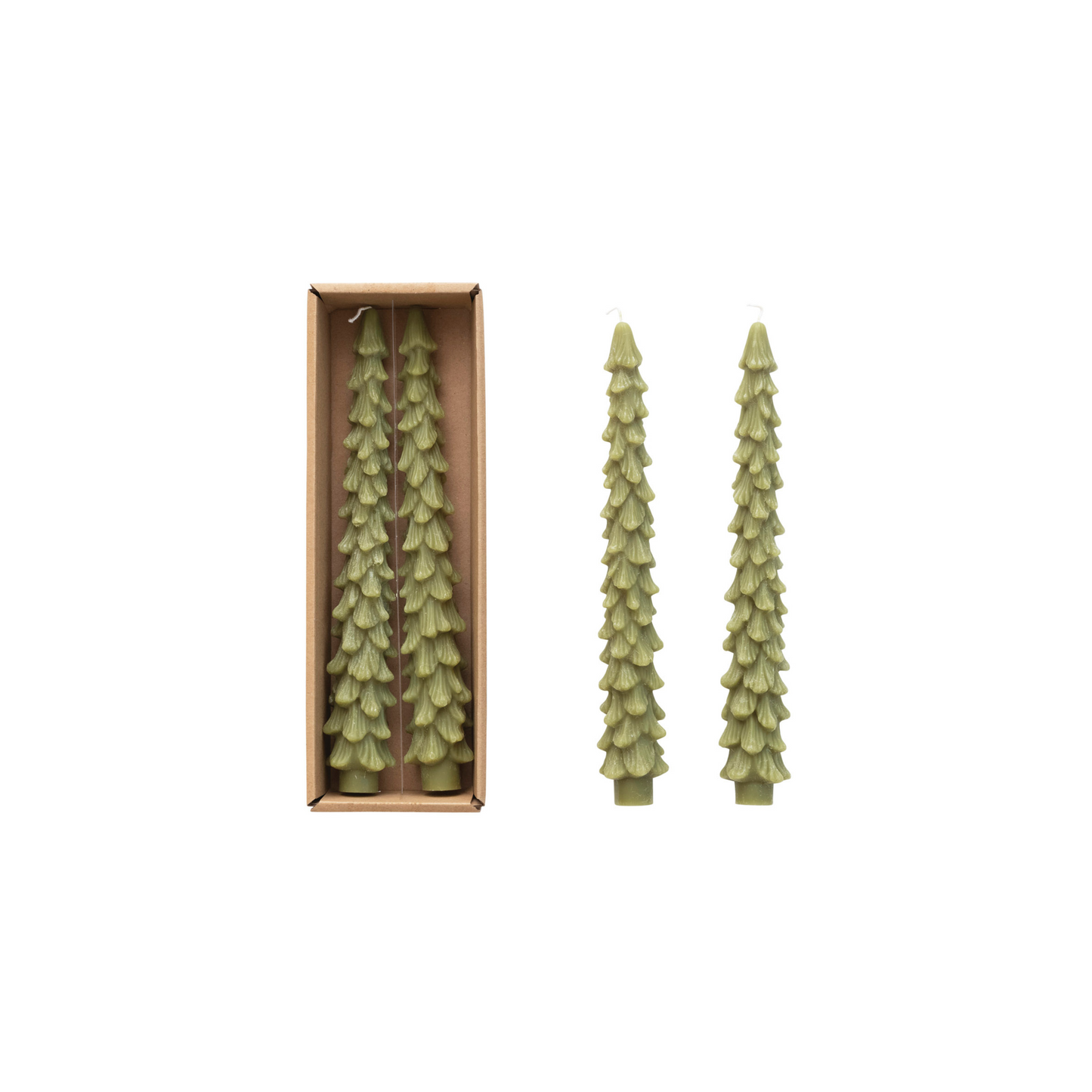 10" Tree Taper Candles - Evergreen