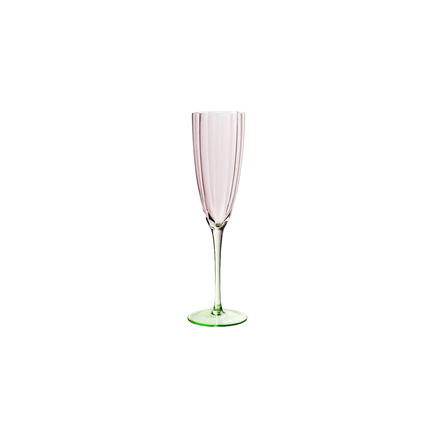 Flute Glass - Floral