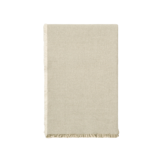 Reversible Cotton Throw Sage/Beige