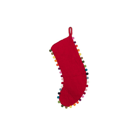 Stocking - Jingle Bell Edged (Red)