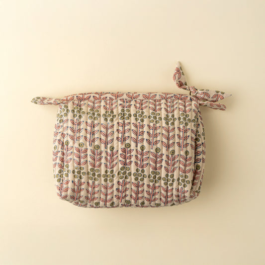 Floria Block Print Pouch