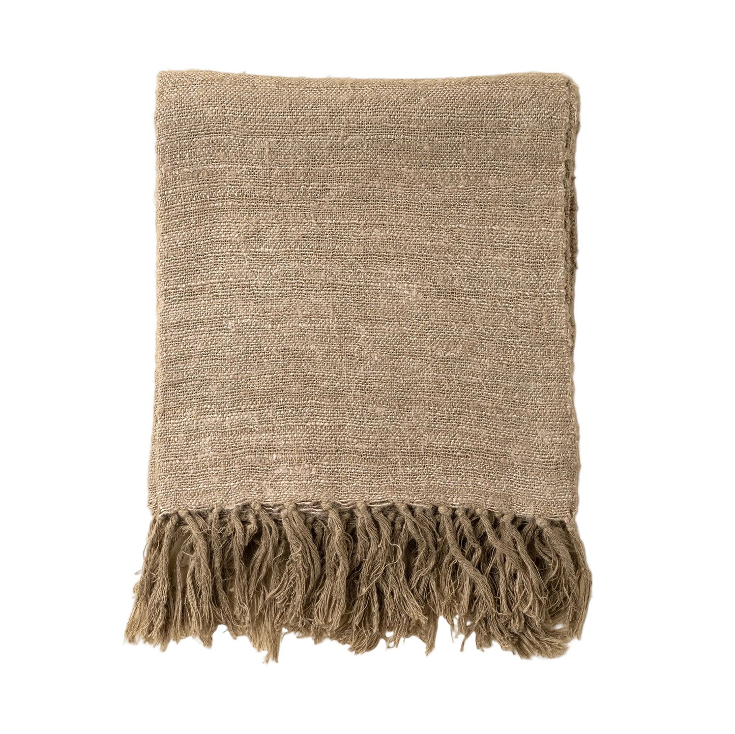 Nomad Linen Weave Throw - Fawn