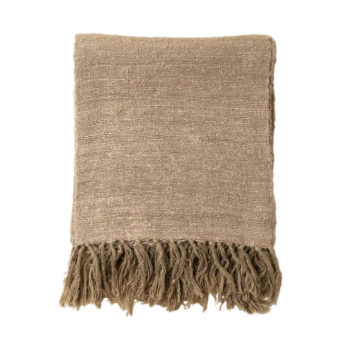 Nomad Linen Weave Throw - Fawn