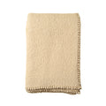 Blanket Stitch Boucle Throw - Ivory