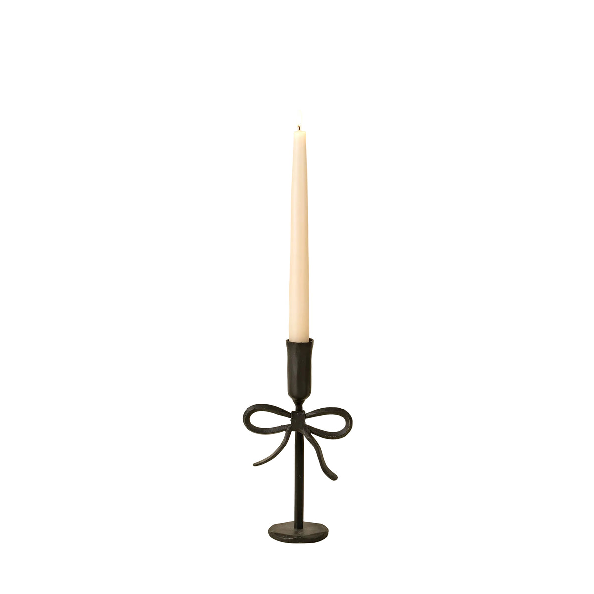 Bow Forged Candlestick - Black