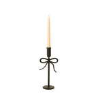 Bow Forged Candlestick - Black