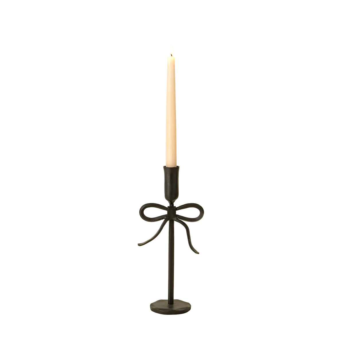 Bow Forged Candlestick - Black