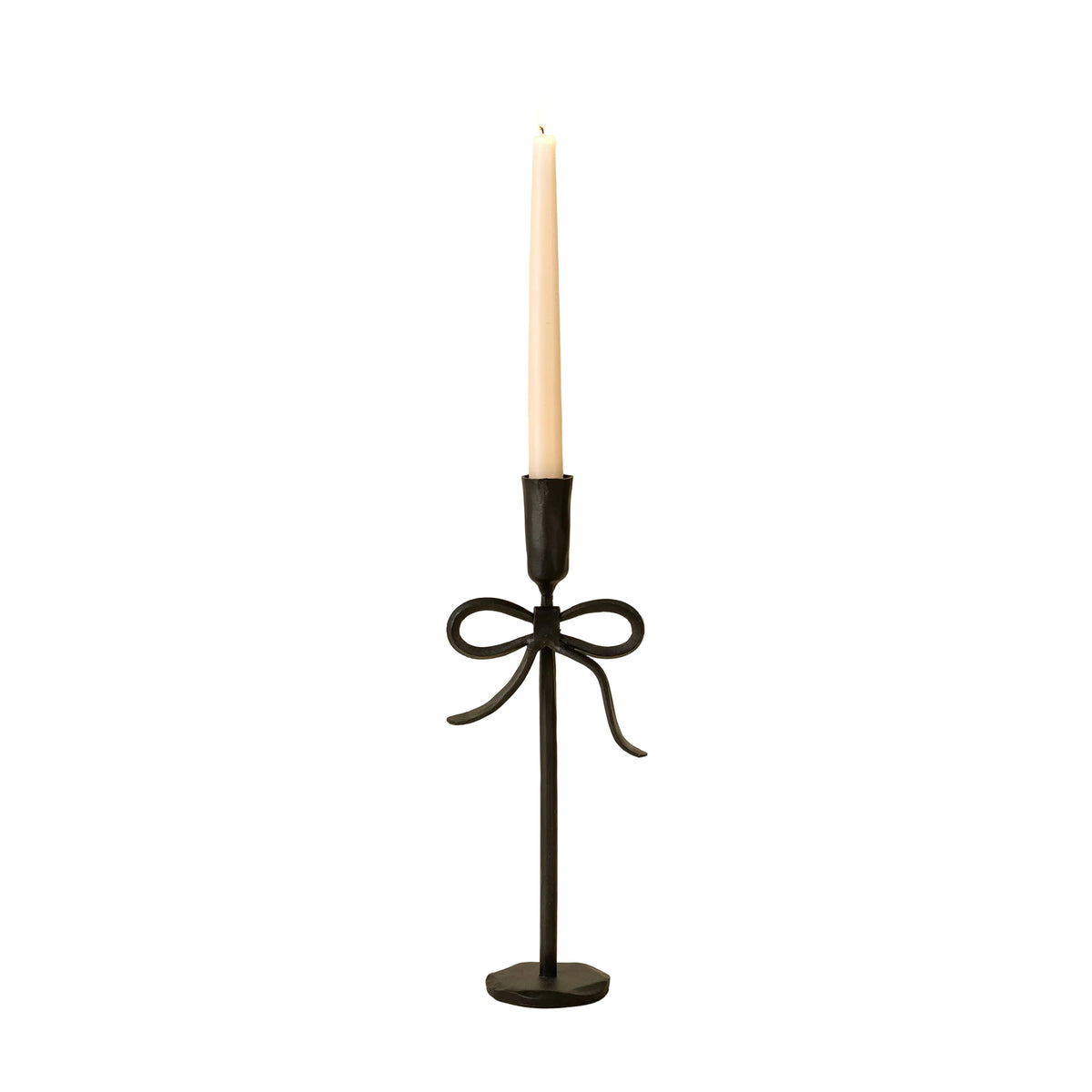 Bow Forged Candlestick - Black