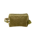 Rosette Velvet Vanity Pouch M - Green
