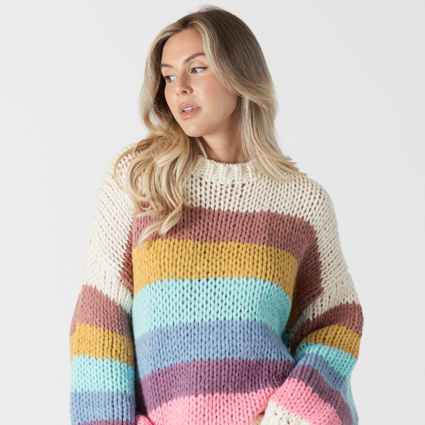 Shania Multicoloured Striped Crewneck