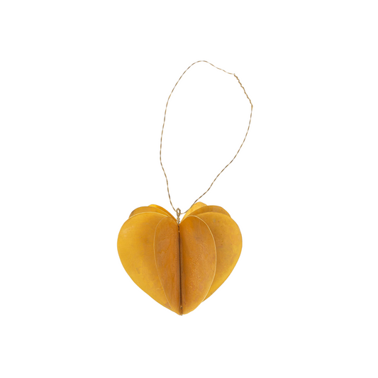 Brass Heart Origami Ornament