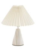 Pleated Marble Effect Table Lamp