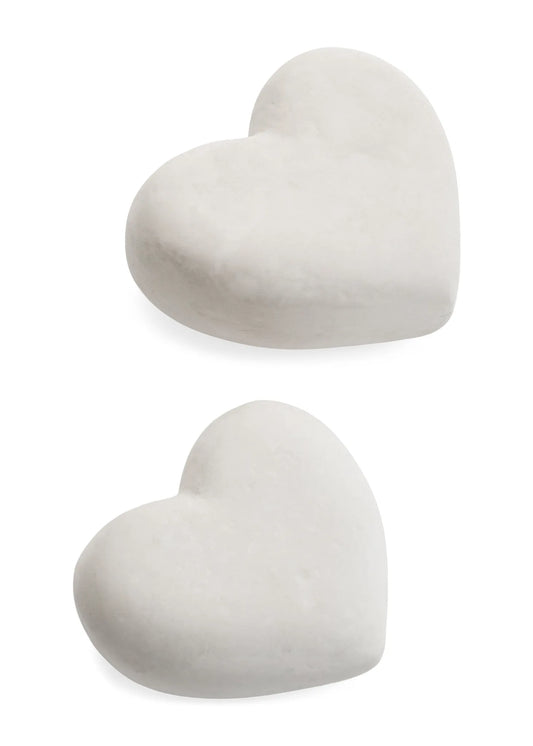 Decorative Terracotta Heart Natural white
