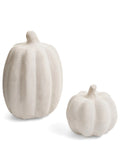 Paper Mache Off White Pumpkin