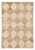 Handwoven Diamond Rug - Off White/Natural 24x36