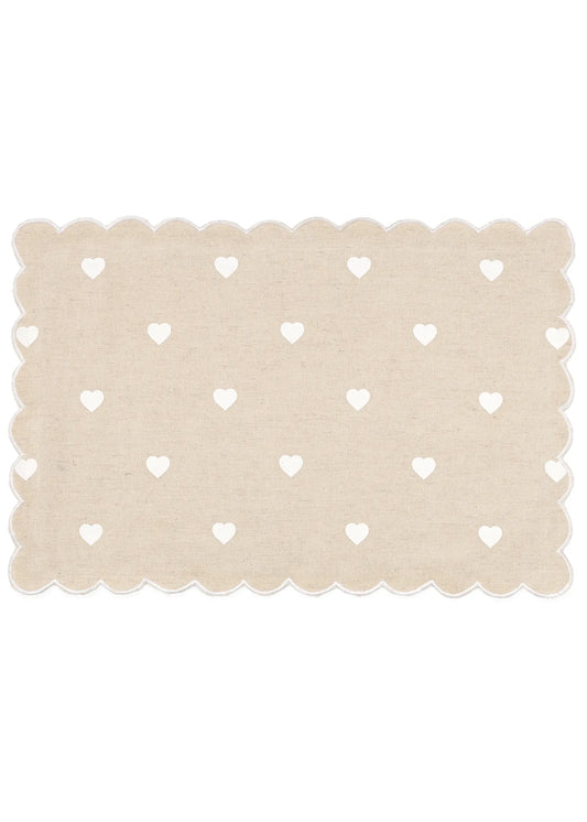Placemat Cotton-Linen Hearts
