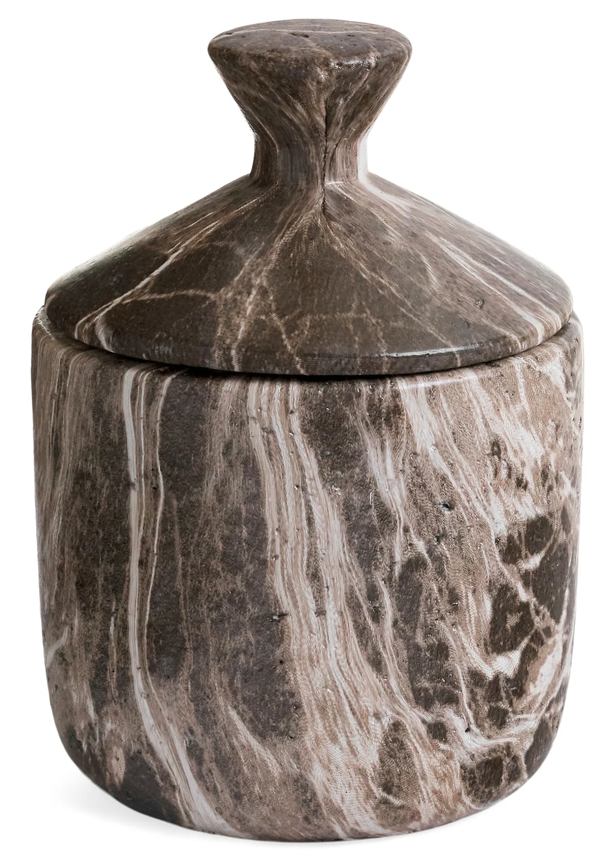 Canister Cement Marble - Brown
