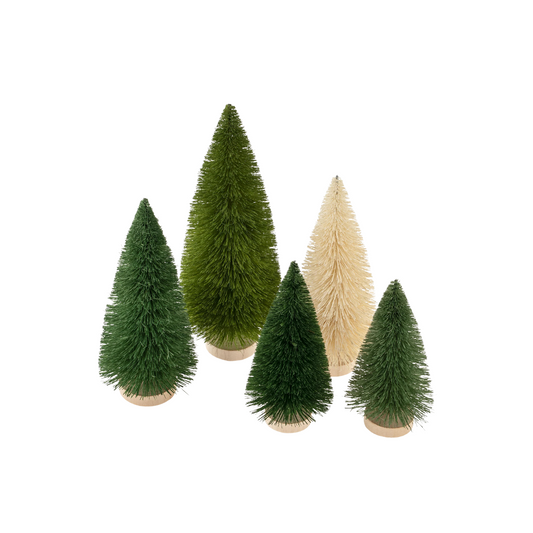Sisal Bottle Brush Trees - Green Tones