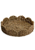 Tray Round Scallop Edge Seagrass