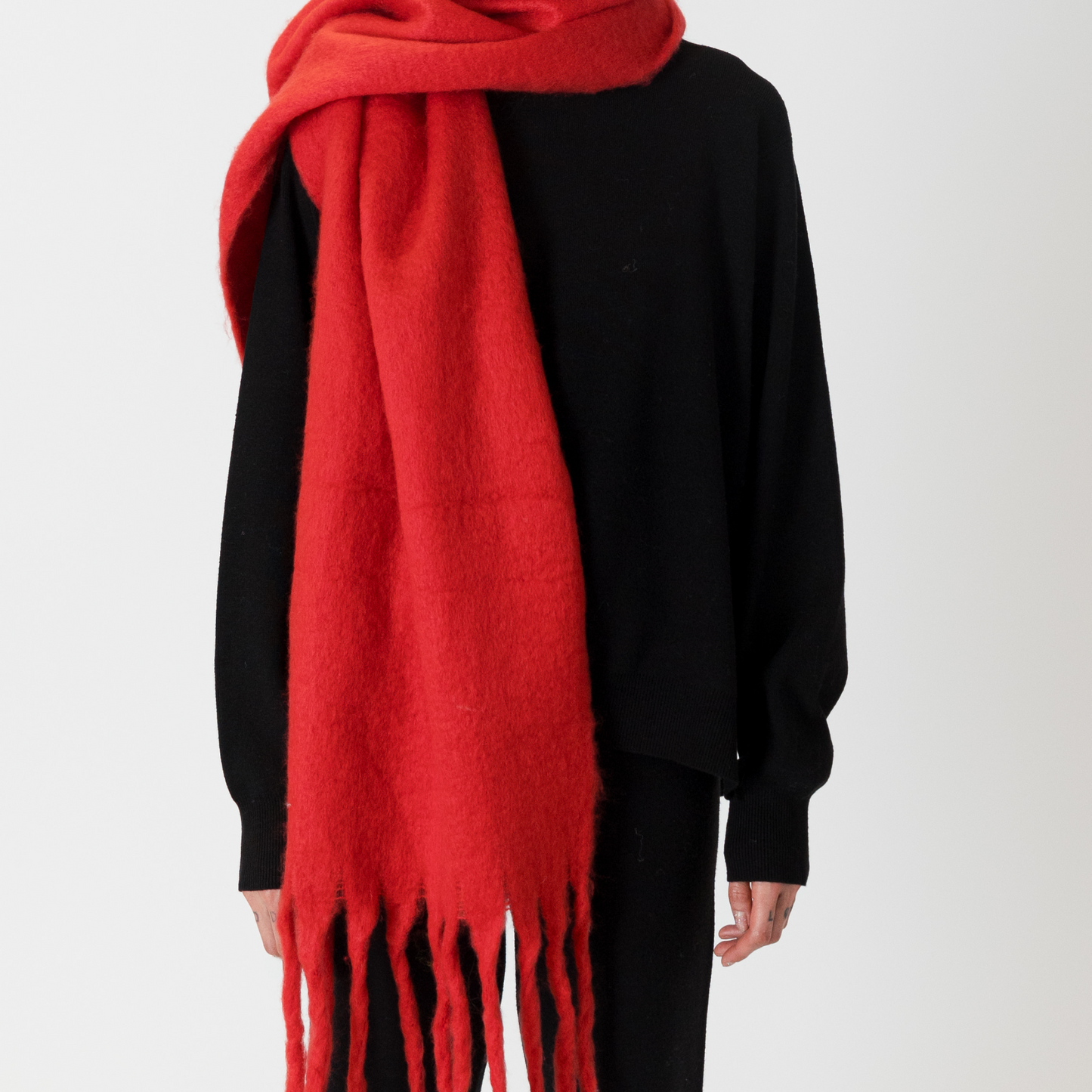 Solid Fringe Scarf