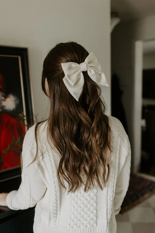 Satin Hair Bow Barrette