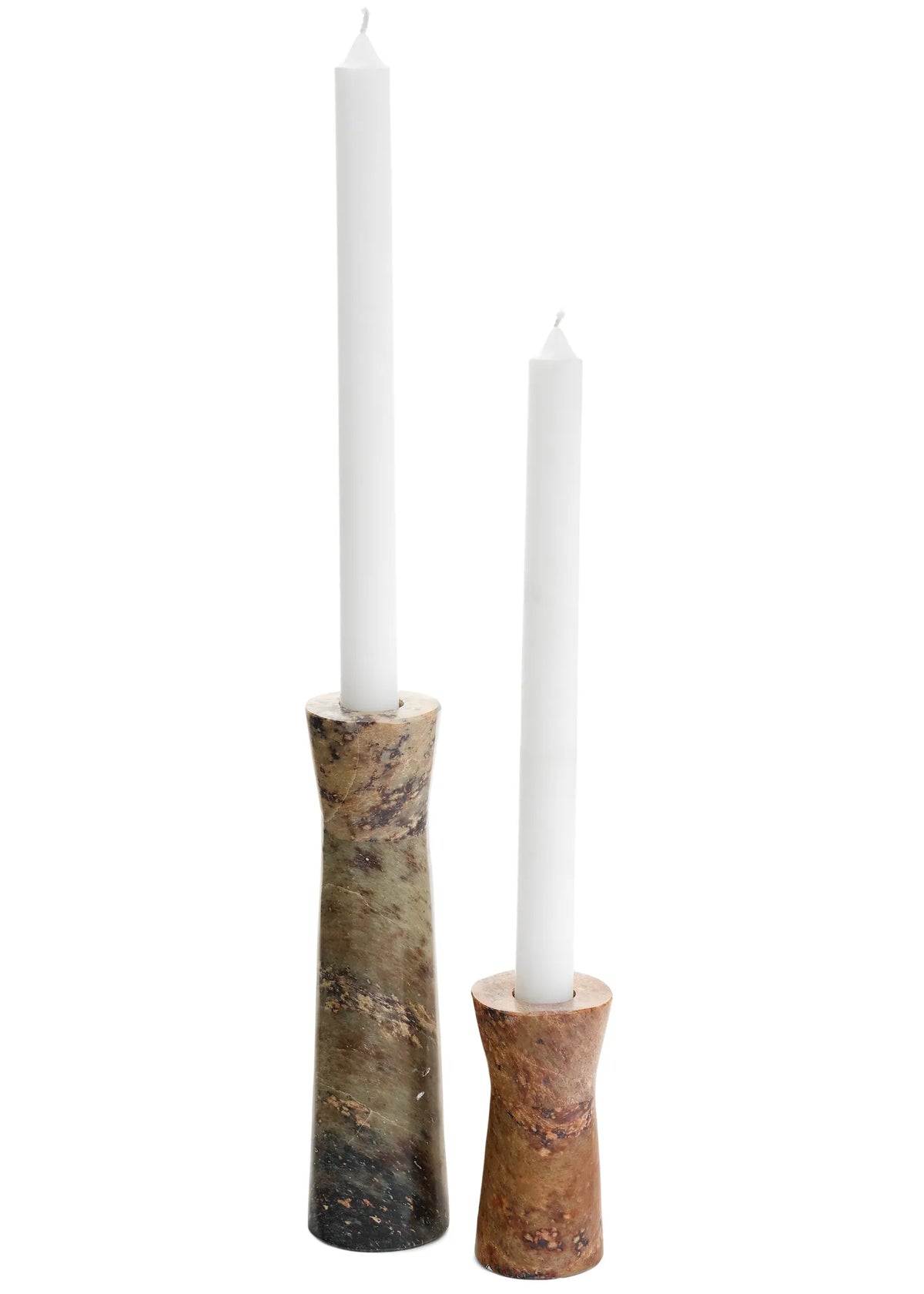 Candle Holder Soap Stone Natural Brown