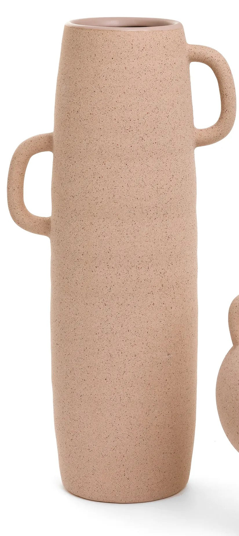 Sycamore Tall Cera Vase W/ Handles - Sand