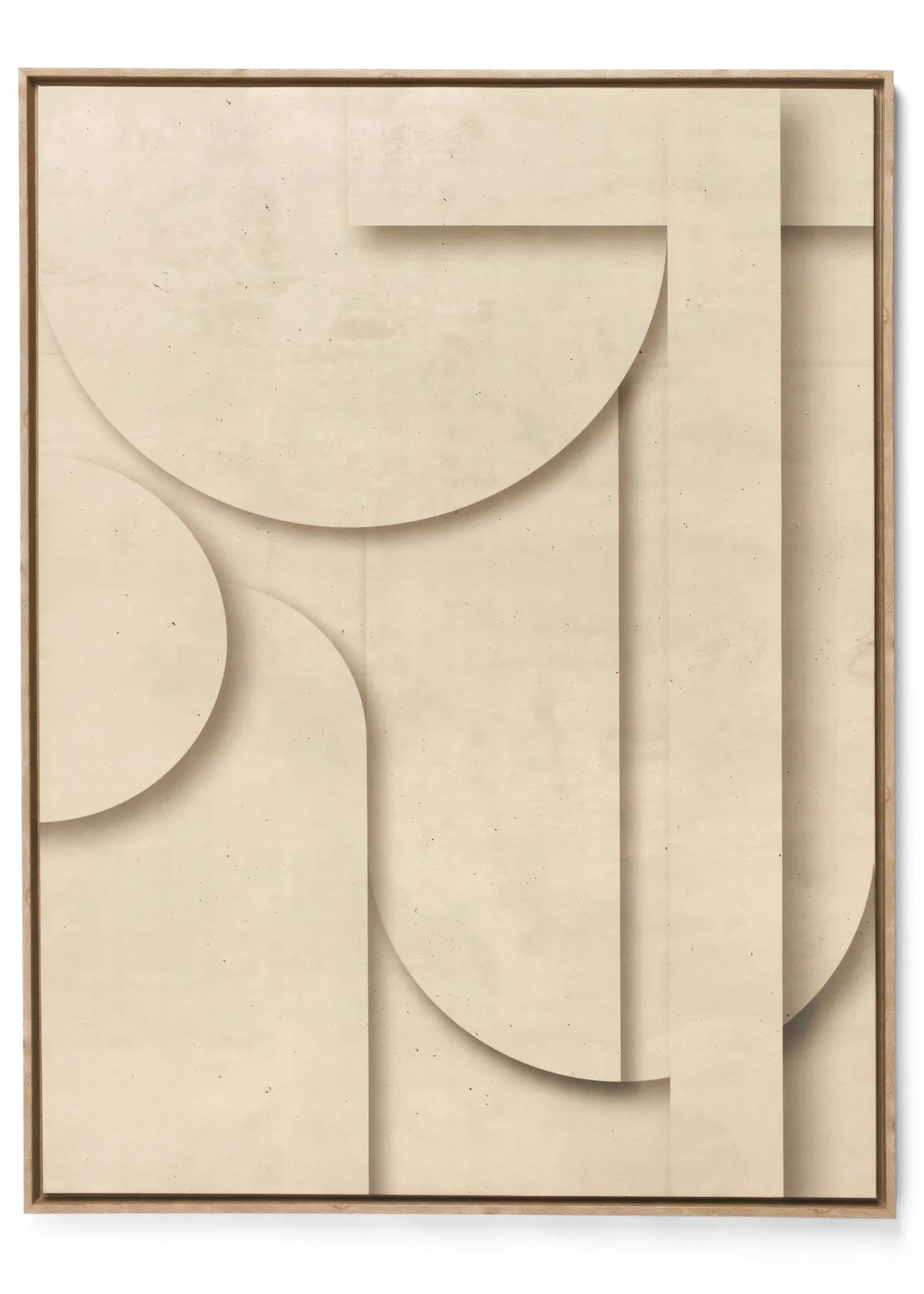 Chloe Framed Geo Wall Art - Sand