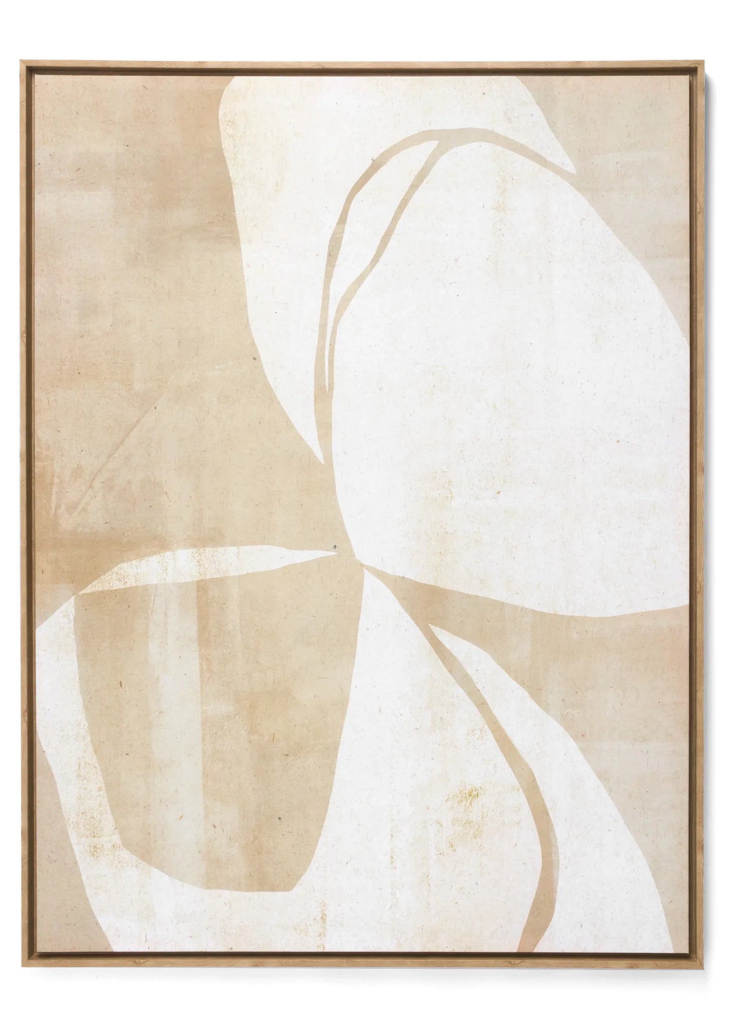 Meg Framed Abstract Wall Art - Beige