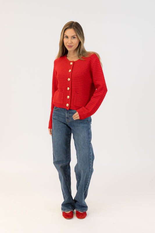 Brenda Cardigan-Red