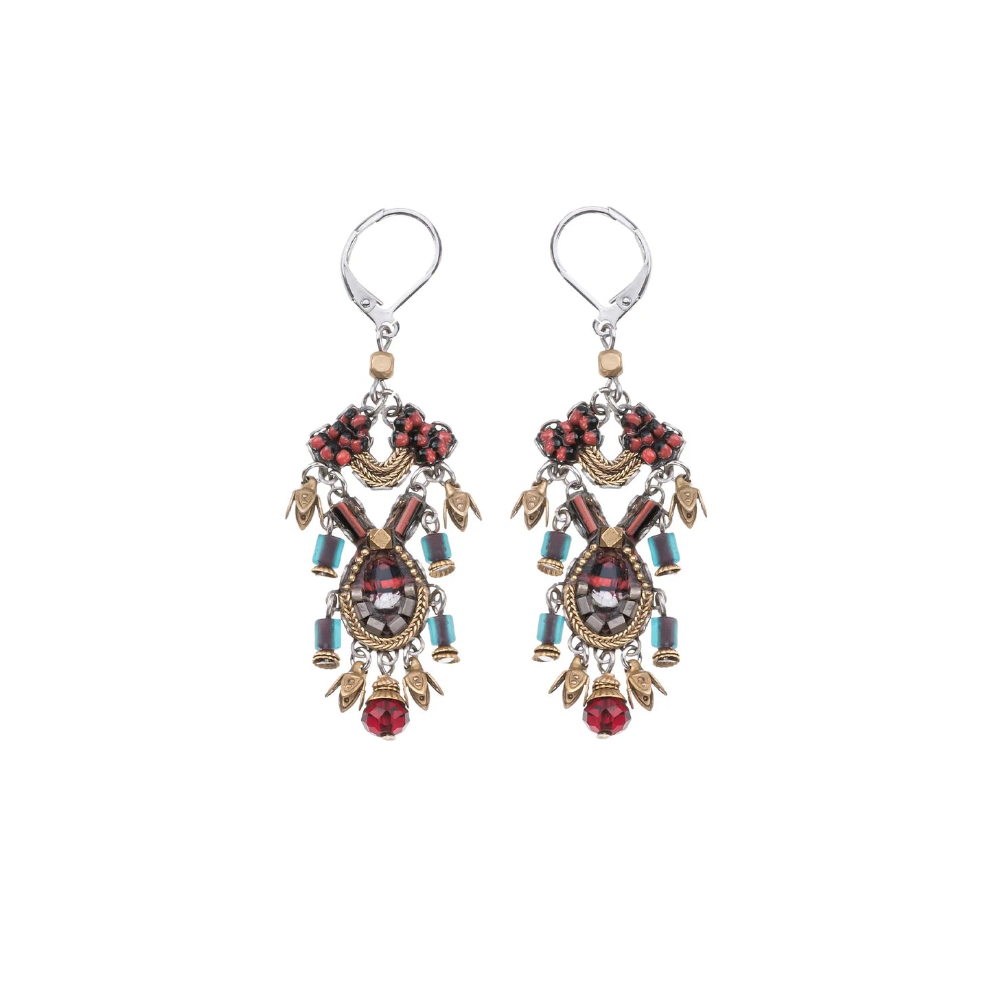 Noble Wine Earrings - Ruby
