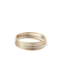 Dane Bangle Set (5) - Silver and Gold