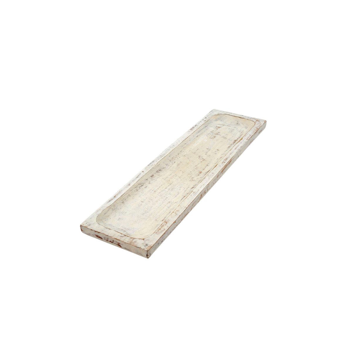 Whitewashed Wooden Tray