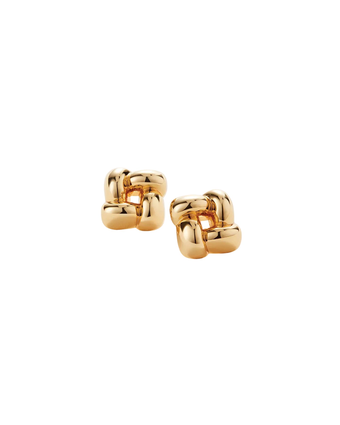Small Woven Square Earrings
