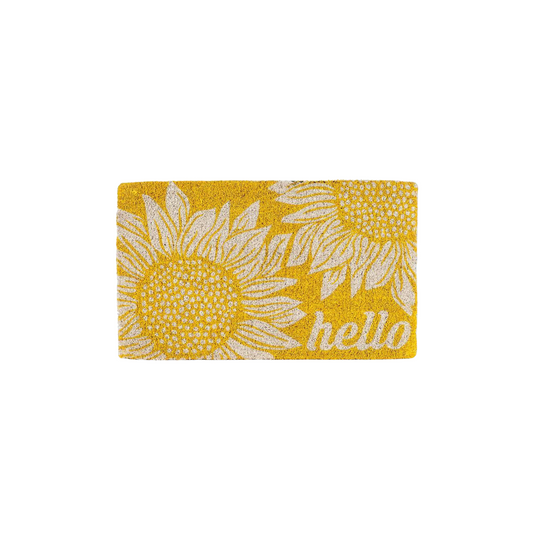 Sunflower "Hello" Doormat