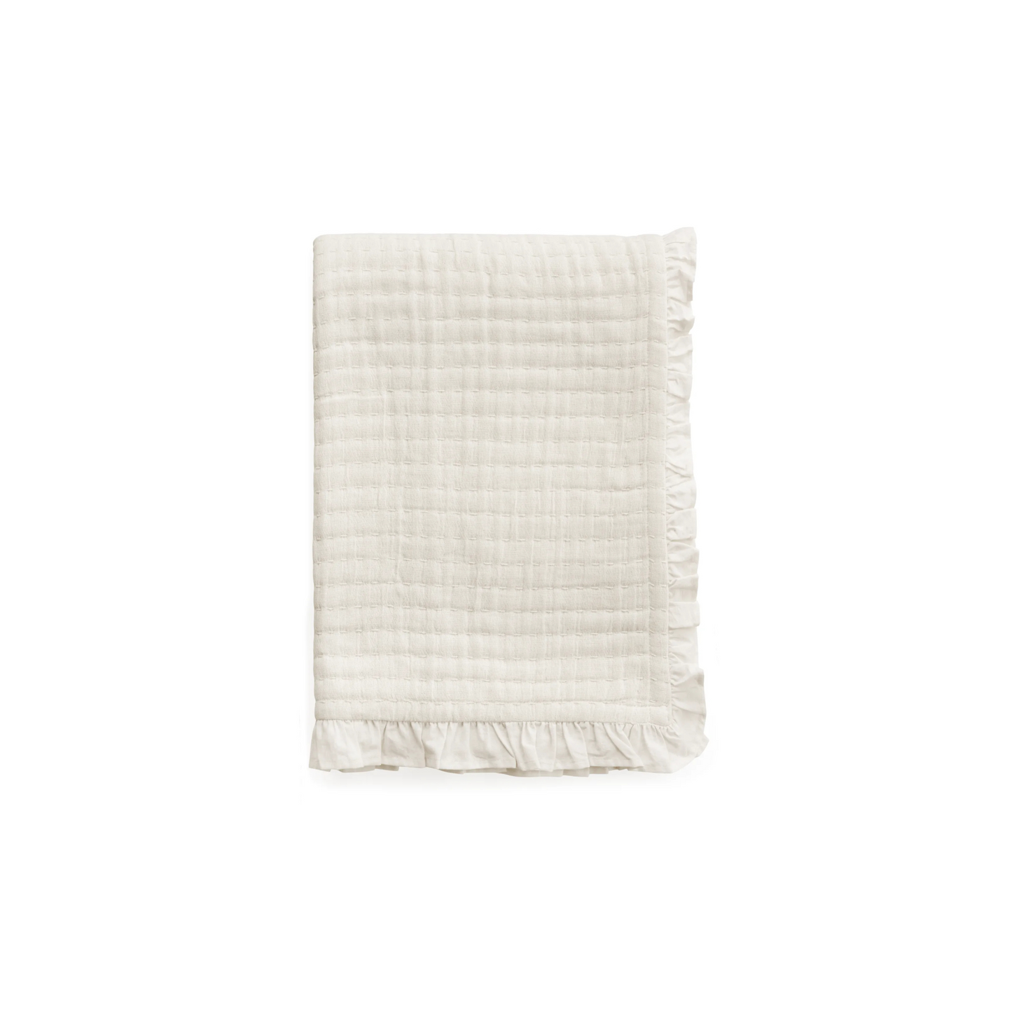Frilled Throw - Off White