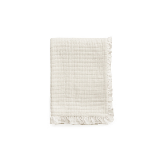 Frilled Throw - Off White