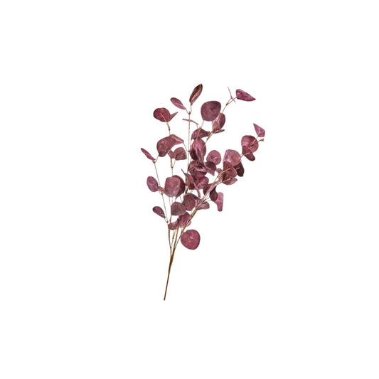 Faux Eucalyptus Stem - Burgandy