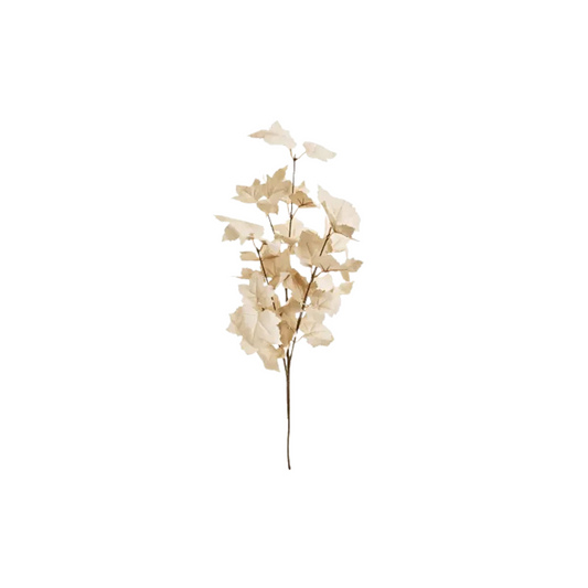 Faux Maple Leaf Stem - Ivory