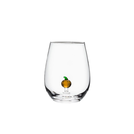 Pumpkin Stemless Wine Glass