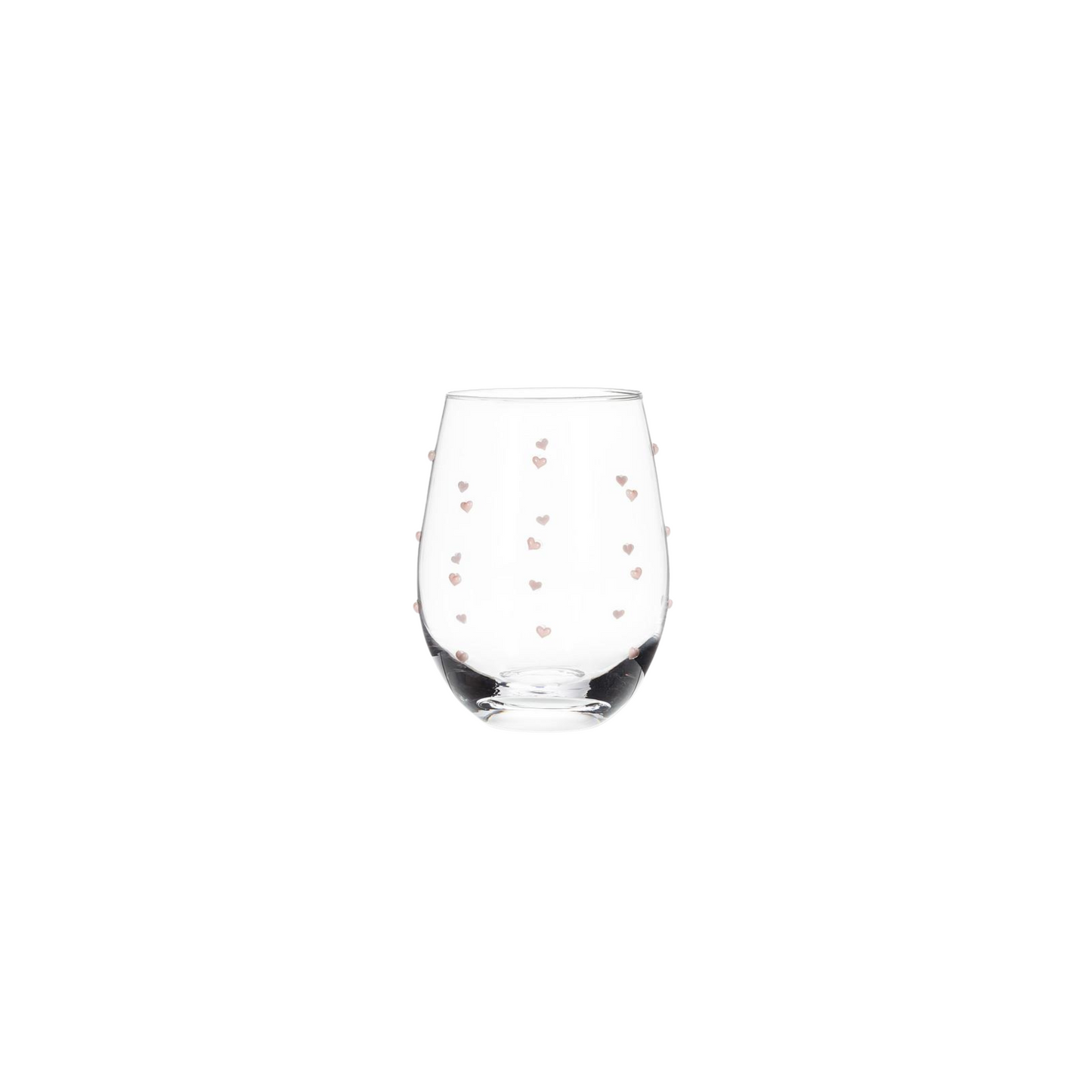 Stemless Wine Glass - Hearts