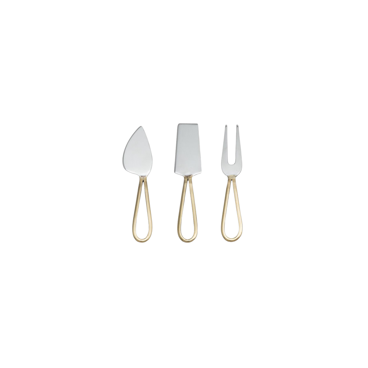 Loop Cheese Knives - Brass