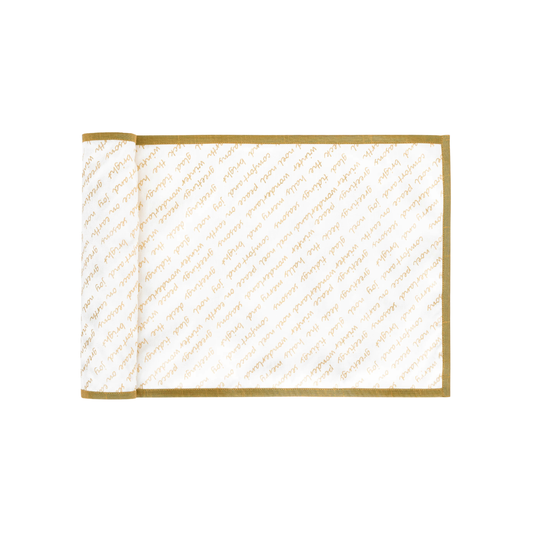 Dupion Runner-Ivory and gold