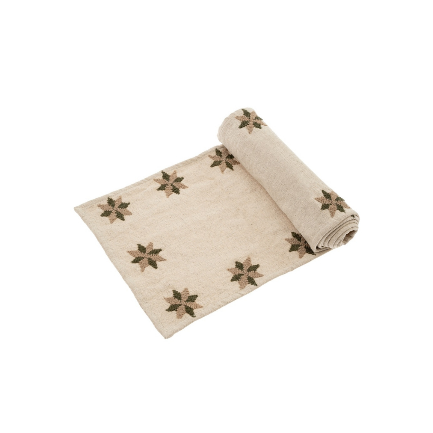 Embroidered Star Table Runner