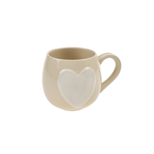 Big Heart Mug - Cream/White
